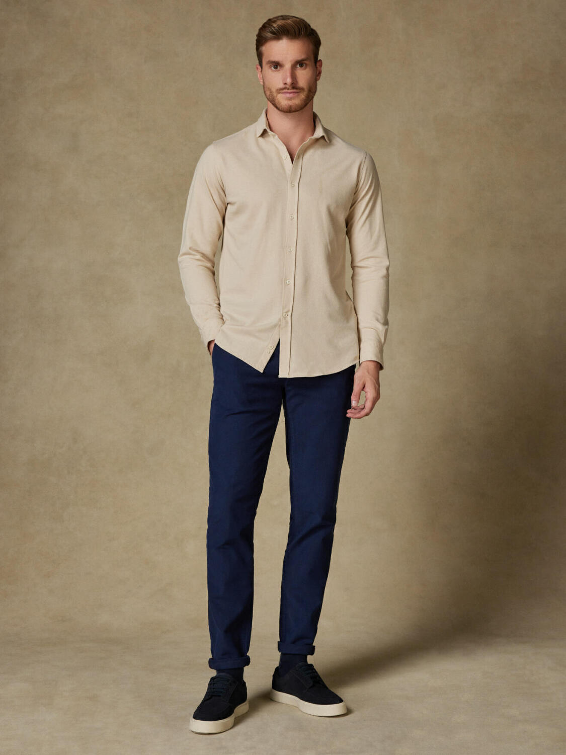 Camisa piqué algodón arena - Edición limitada