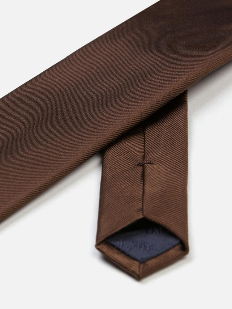 Cravatta in seta Austin color marrone