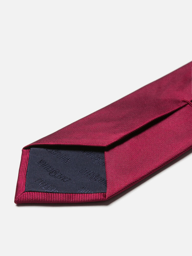 Burgundy silk Austin tie