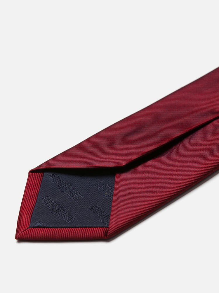 Cravatta in twill di seta rosso