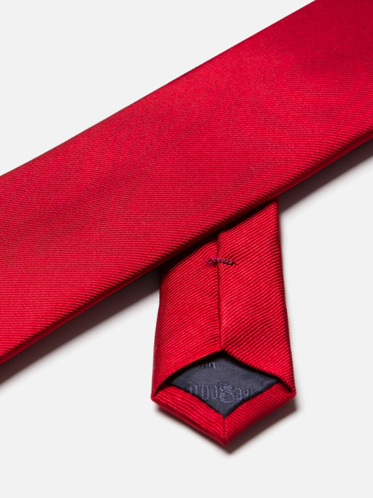 Corbata Austin de seda roja