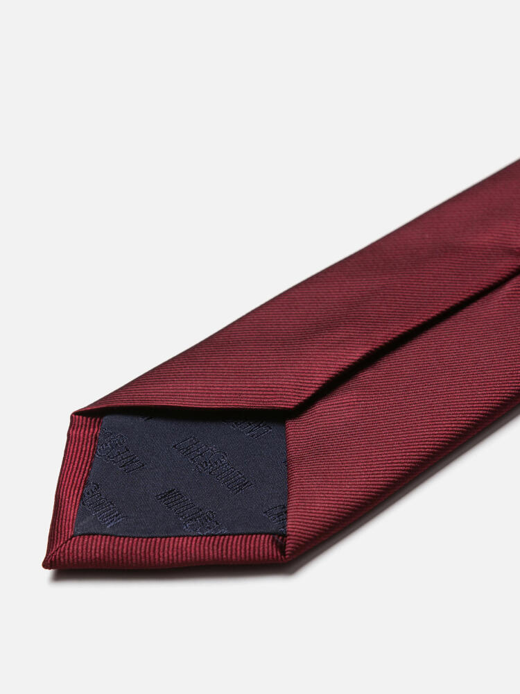 Bordeaux silk twill tie