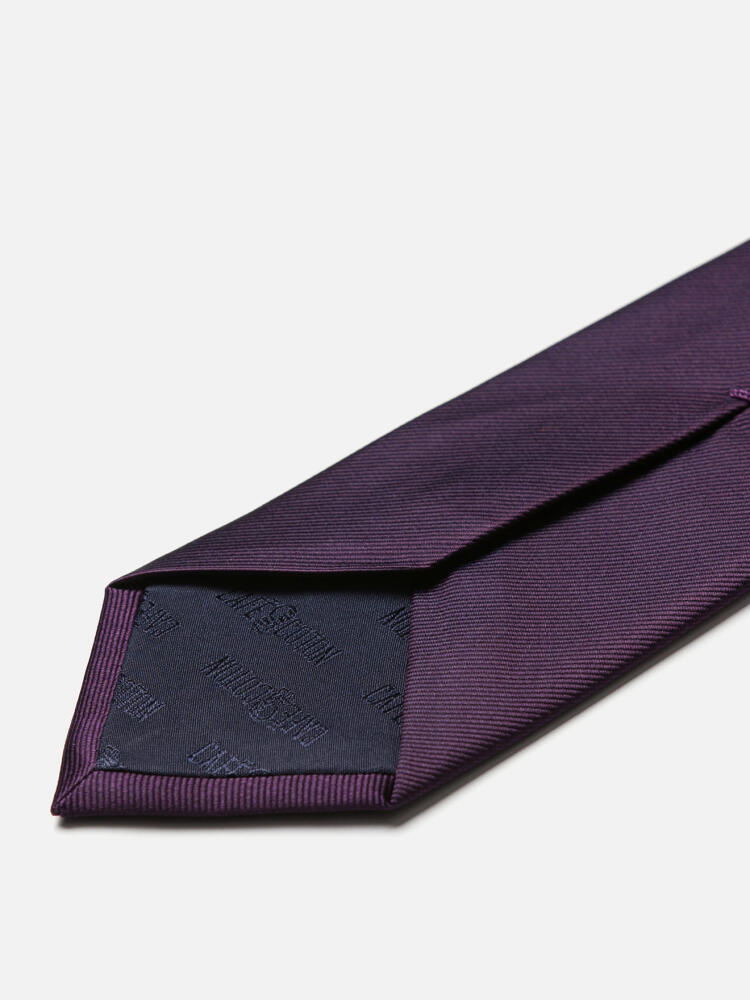 Krawatte aus Twill-Seide in Aubergine