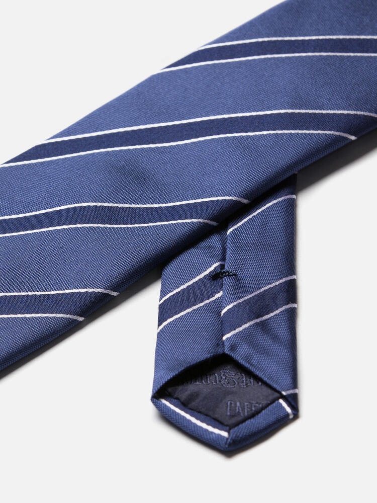 Corbata Barney azul con rayas marineras