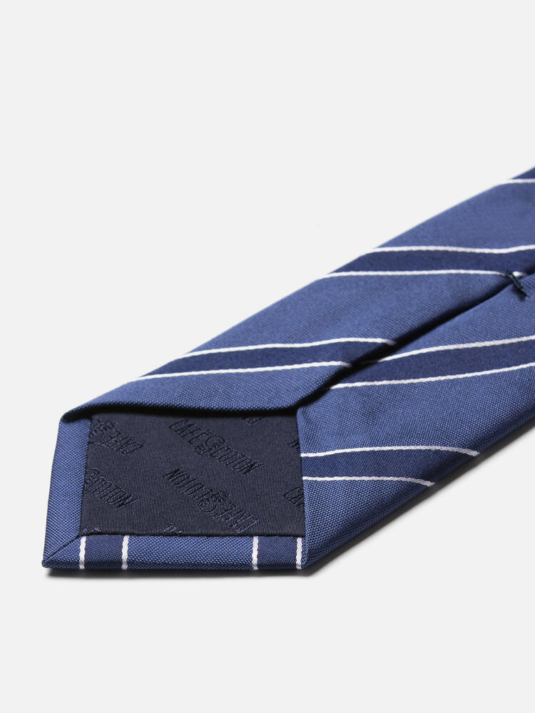 Corbata Barney azul con rayas marineras