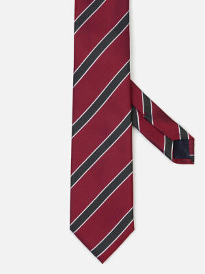 Corbata de seda Barney en burdeos