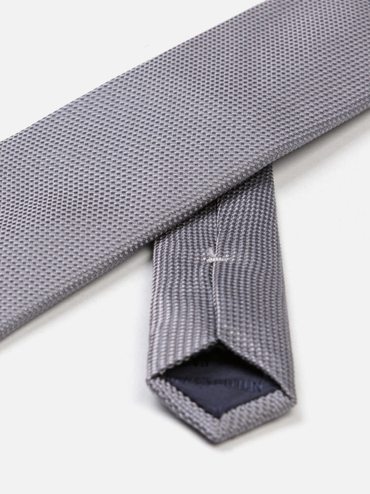 Cravatta in seta Carlo color grigio