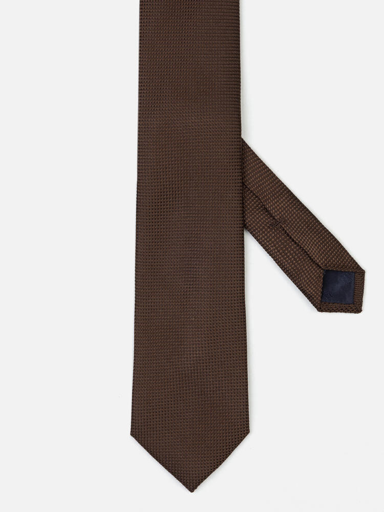 Corbata de seda Carlo en marrón