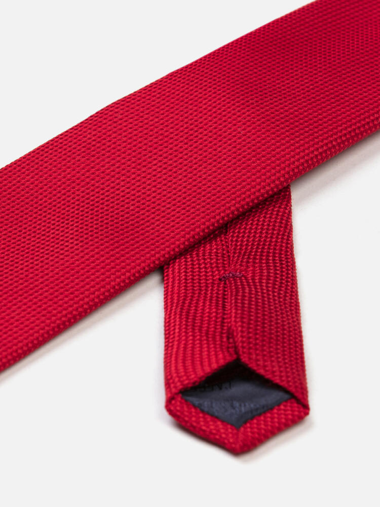 Corbata de seda Carlo en burdeos