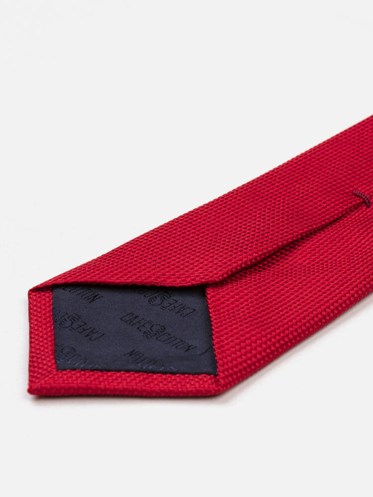 Corbata de seda Carlo en burdeos