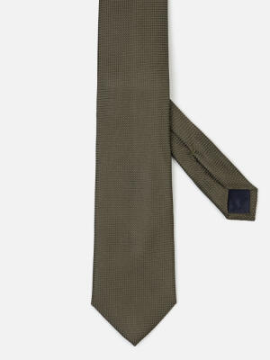 Corbata de seda Carlo en caqui