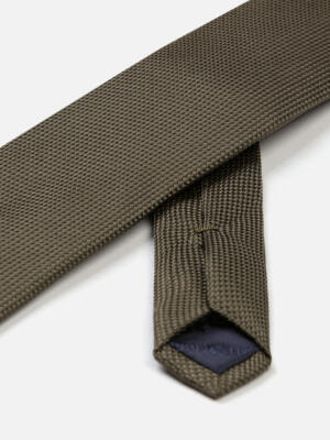 Corbata de seda Carlo en caqui