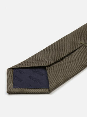 Corbata de seda Carlo en caqui