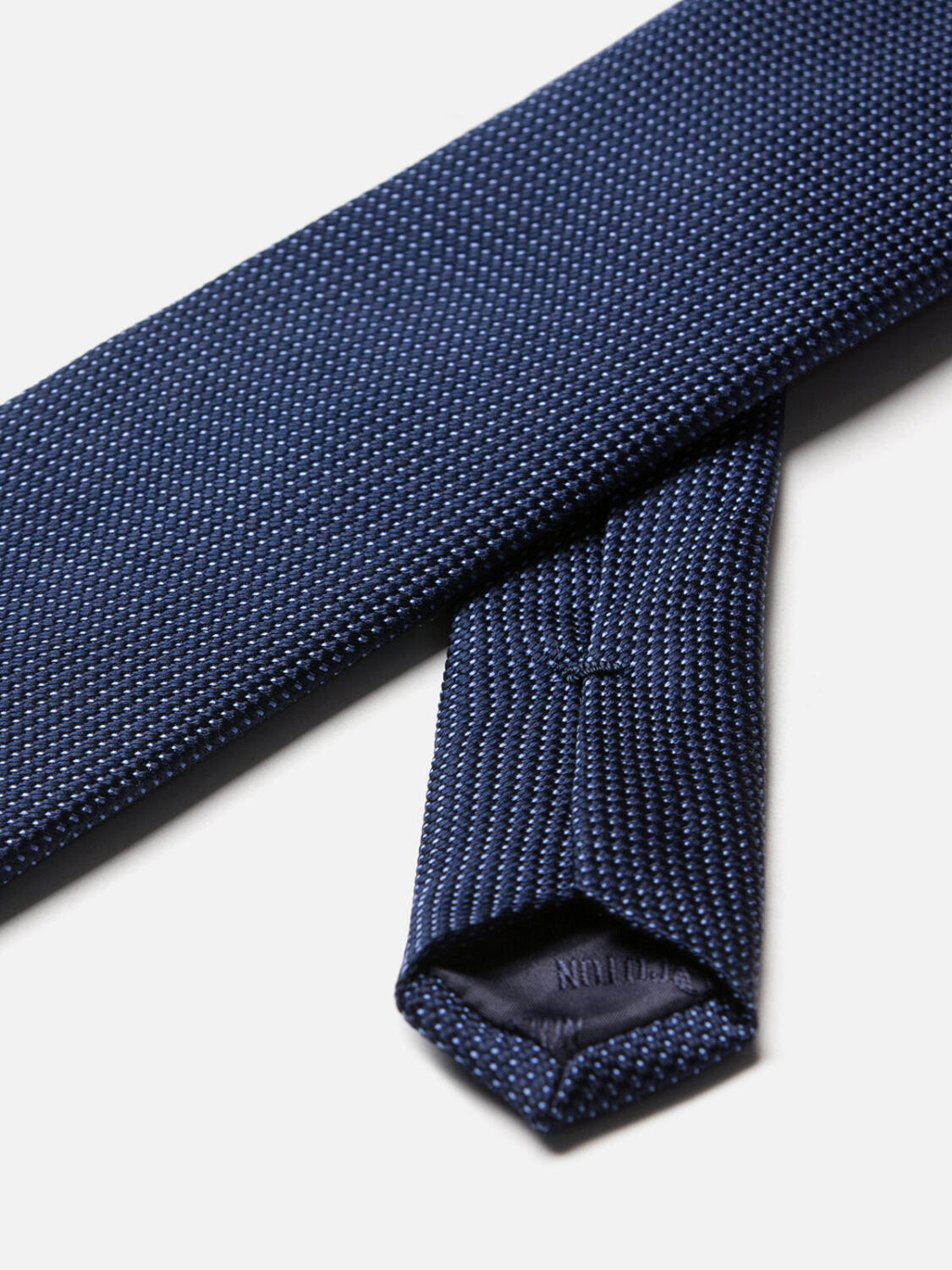 Cravatta Como marina con treccia celesti