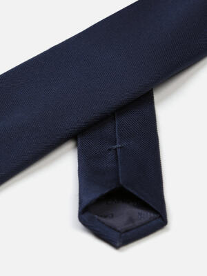 Corbata de seda Jay en azul marino