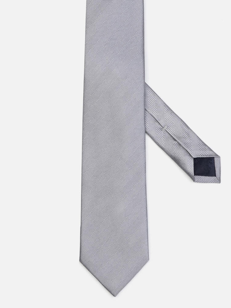 Corbata Jess espiga de seda gris