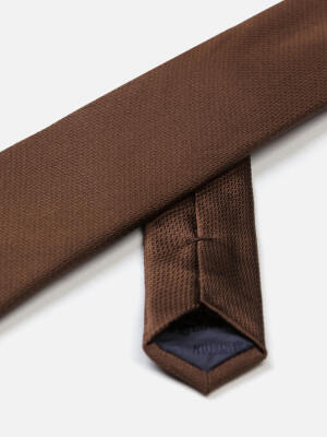 Corbata de seda Kurt en marrón