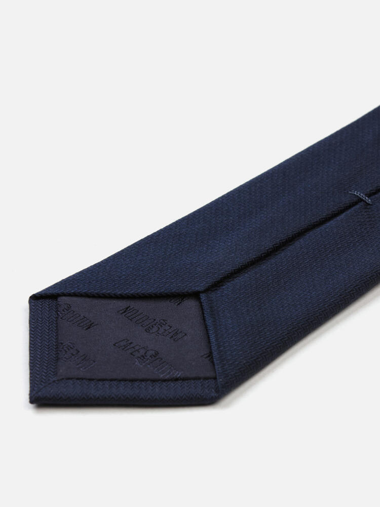 Corbata de seda Kurt en azul marino