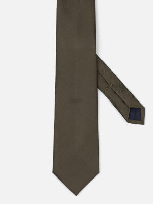 Corbata de seda Kurt en caqui