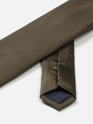 Corbata de seda Kurt en caqui