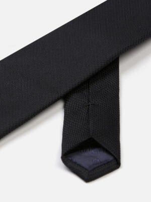 Corbata de seda Nils en negro