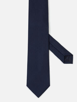 Corbata de seda Nils en azul marino