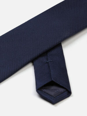 Corbata de seda Nils en azul marino