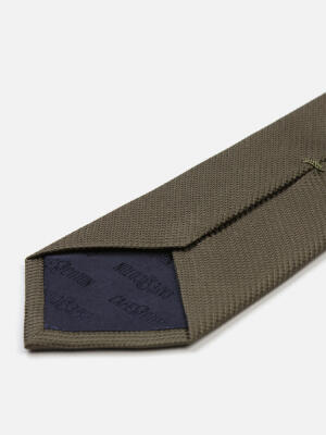 Corbata de seda Nils en caqui