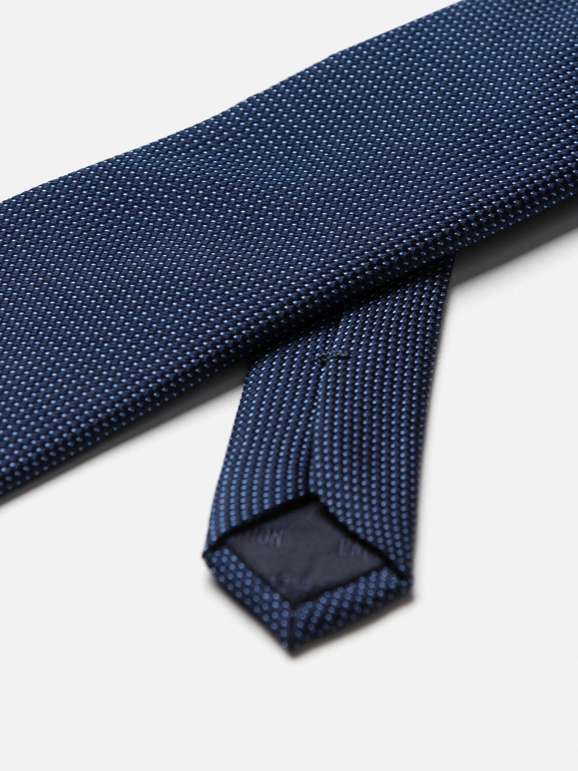Cravate en soie à micro-pois ciel