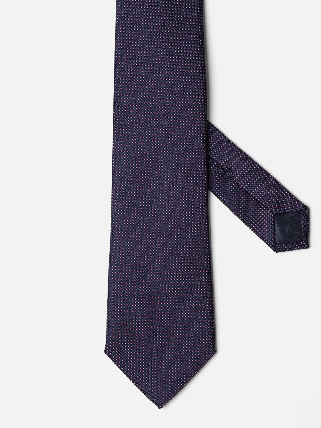 Cravatta in seta micropea rosa