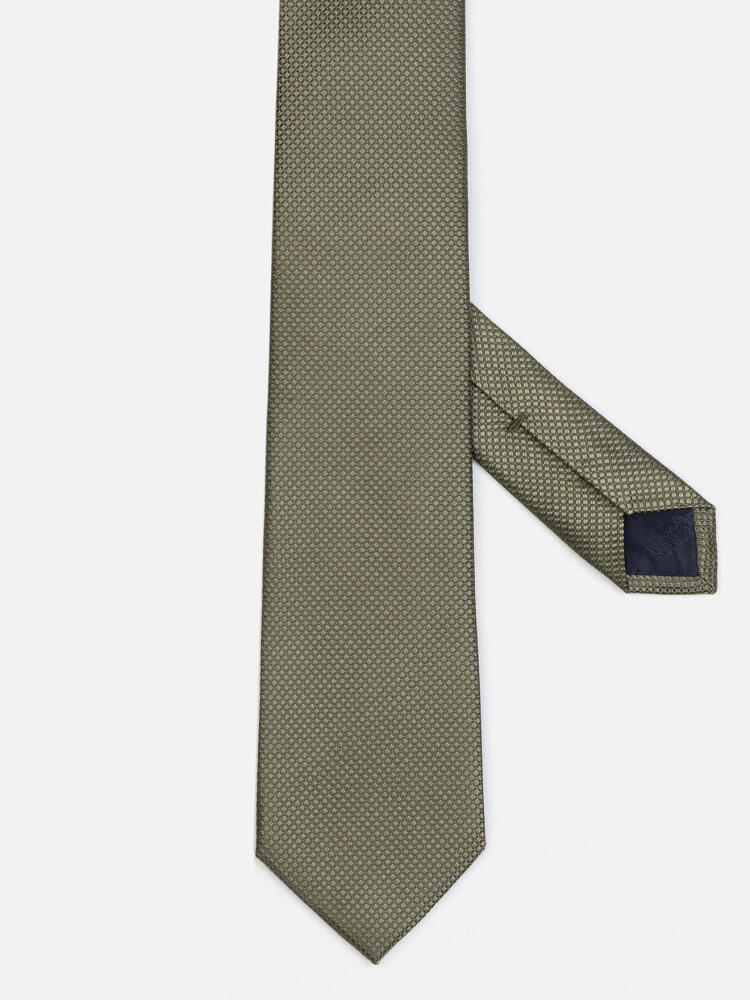 Corbata Rym seda texturizada caqui