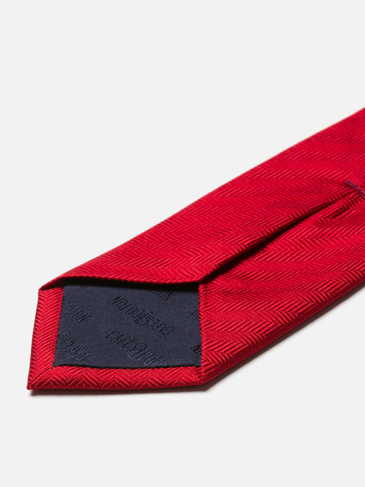 Red silk Silvio tie