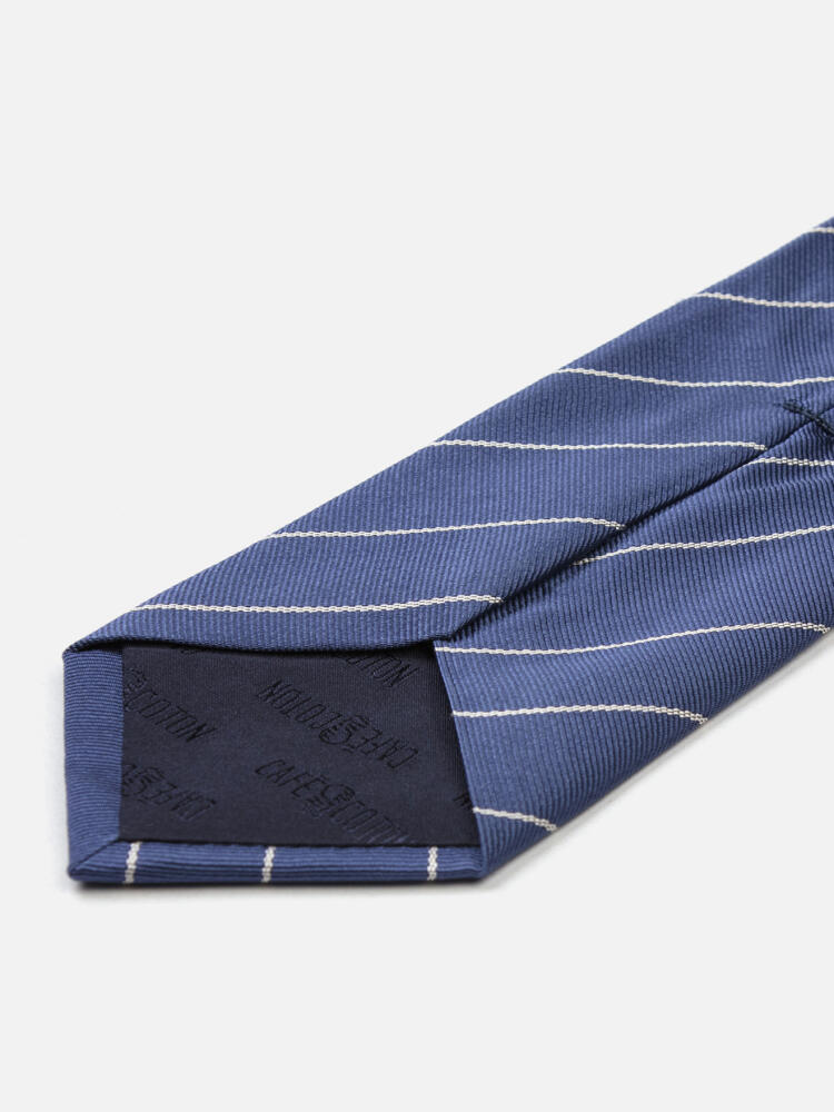 Corbata de seda Sole a rayas azules