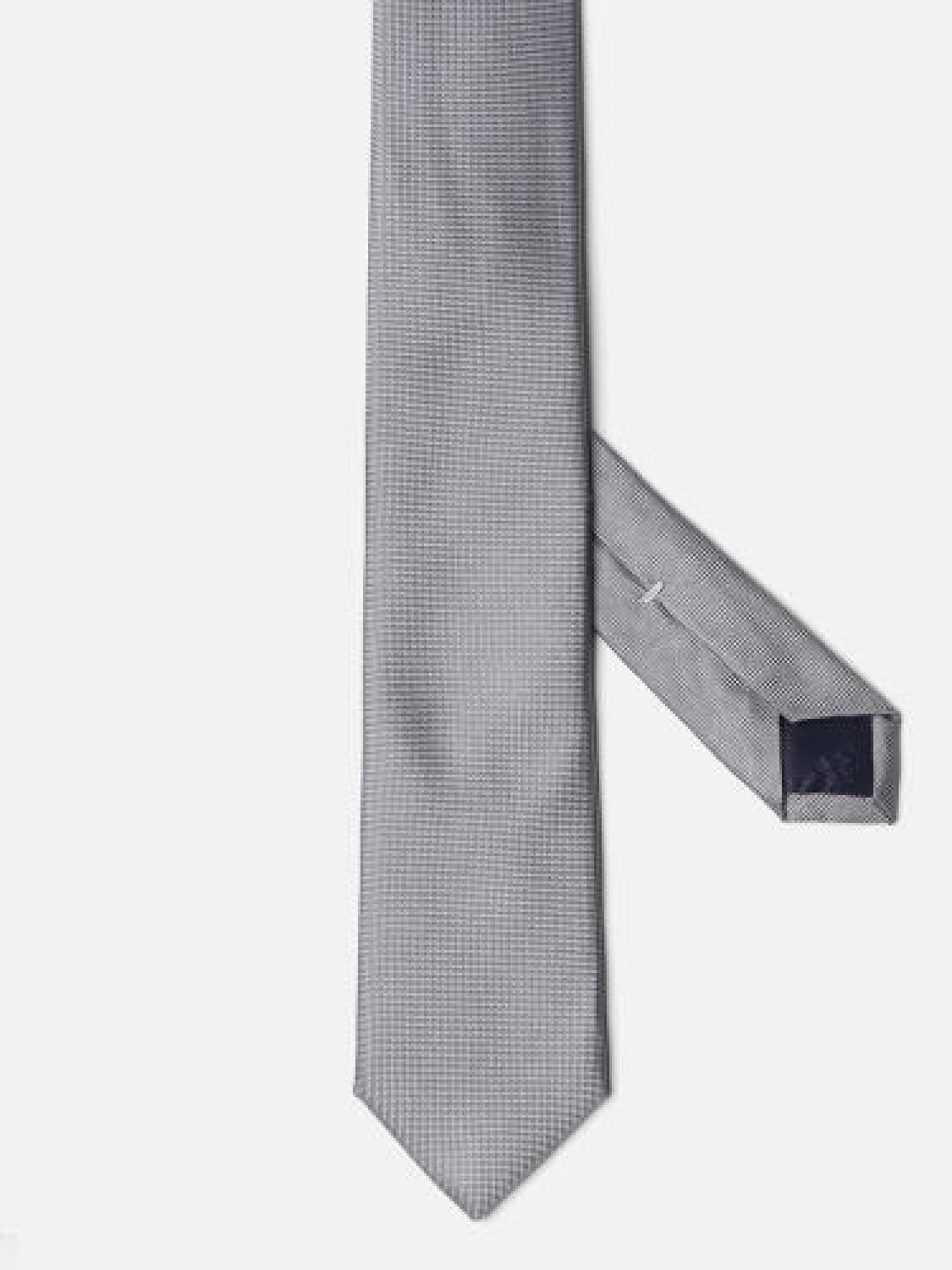 Cravate slim Anaheim en soie grise