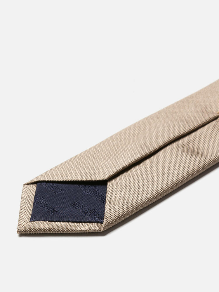 Beige silk Anaheim slim tie