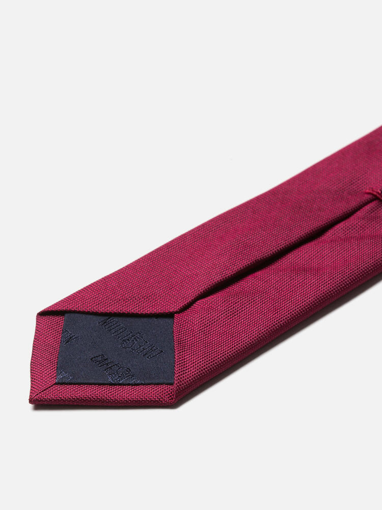 Burgundy silk Anaheim slim tie