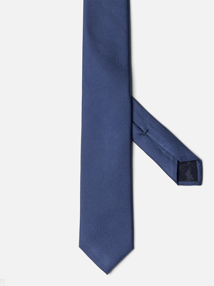 Blue silk Anaheim slim tie