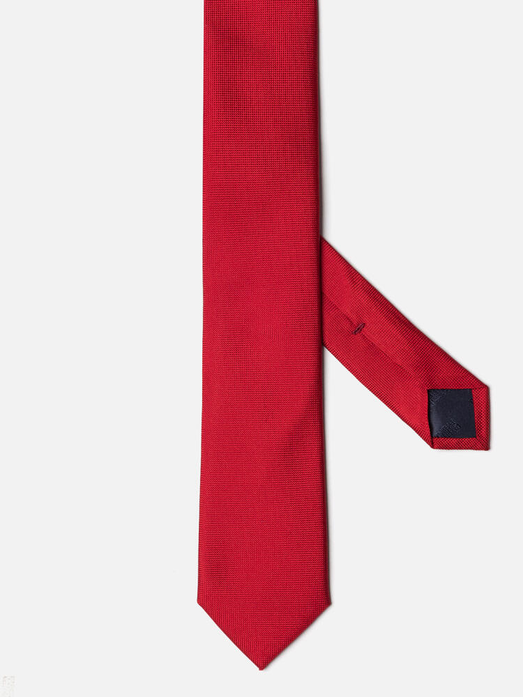 Red silk Anaheim slim tie