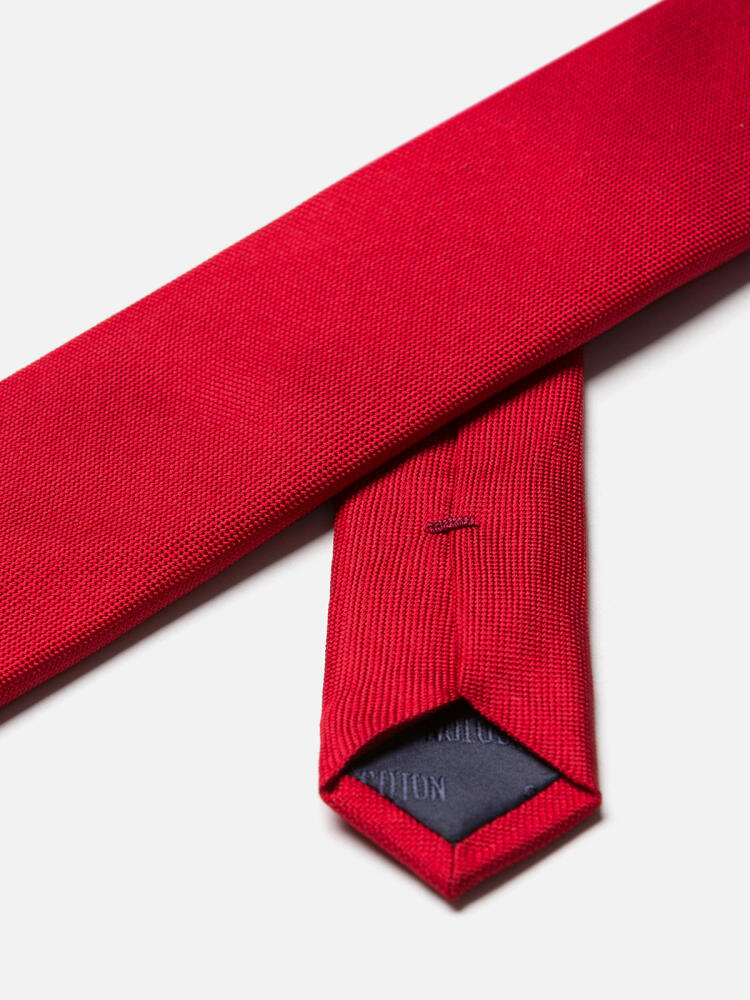 Red silk Anaheim slim tie