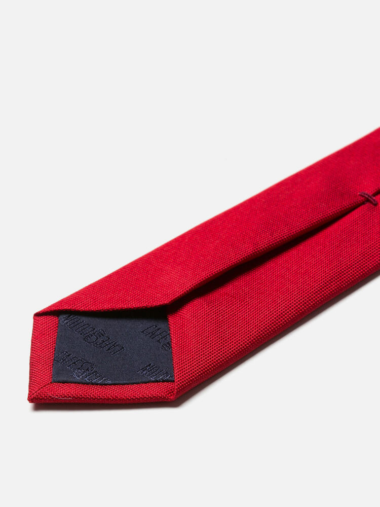 Red silk Anaheim slim tie