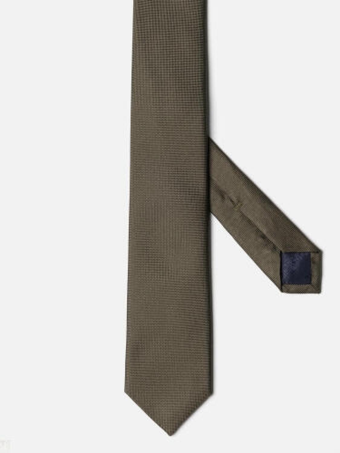 Anaheim smalle stropdas in kaki zijde