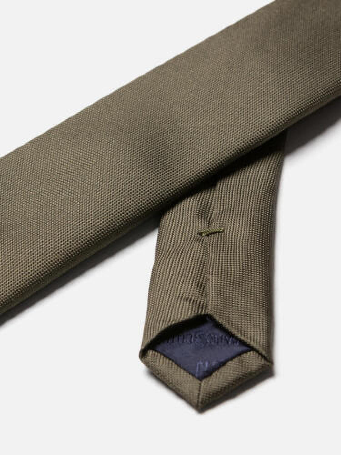 Anaheim smalle stropdas in kaki zijde