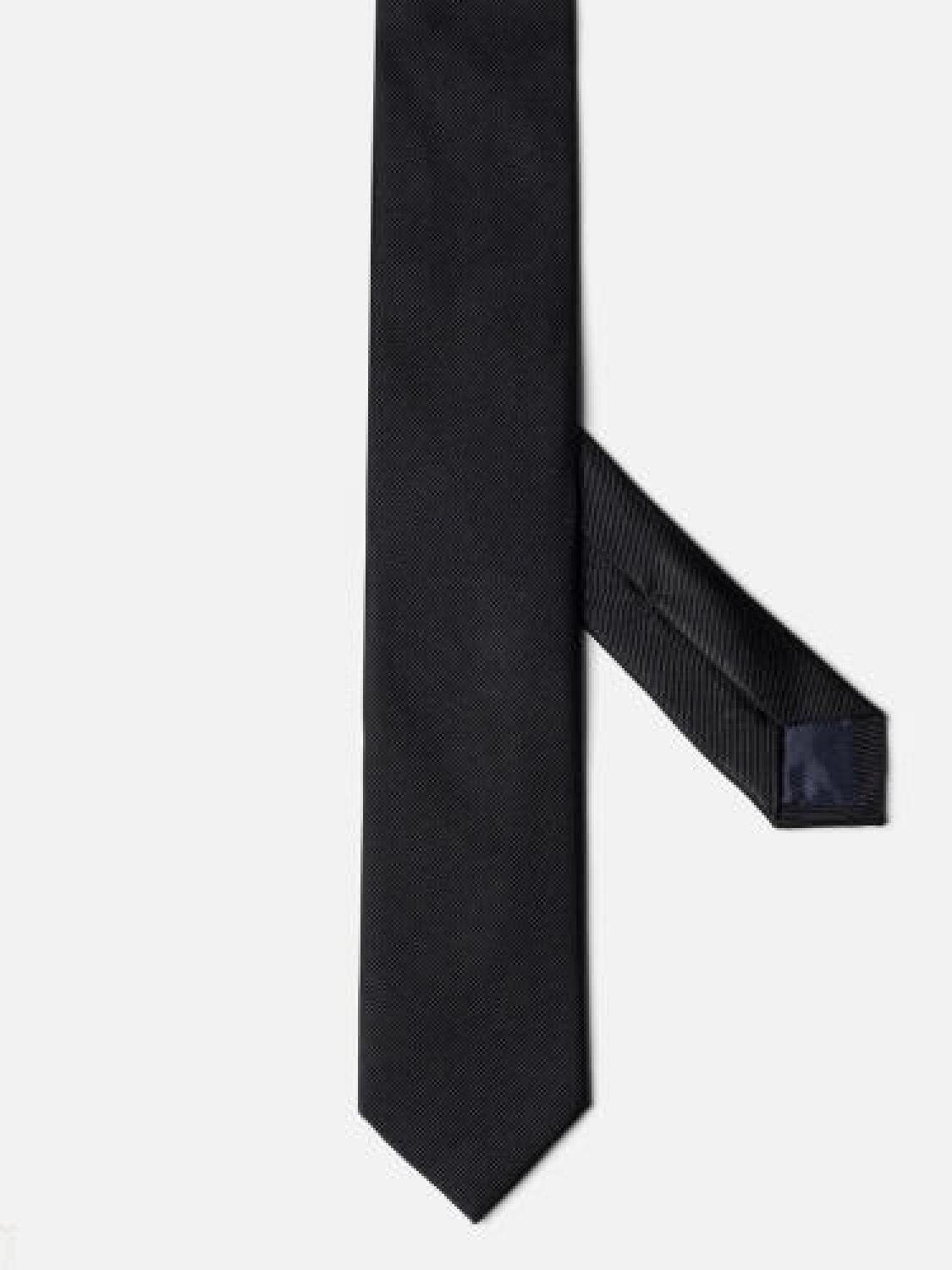 Cravatta sottile Austin in seta nera