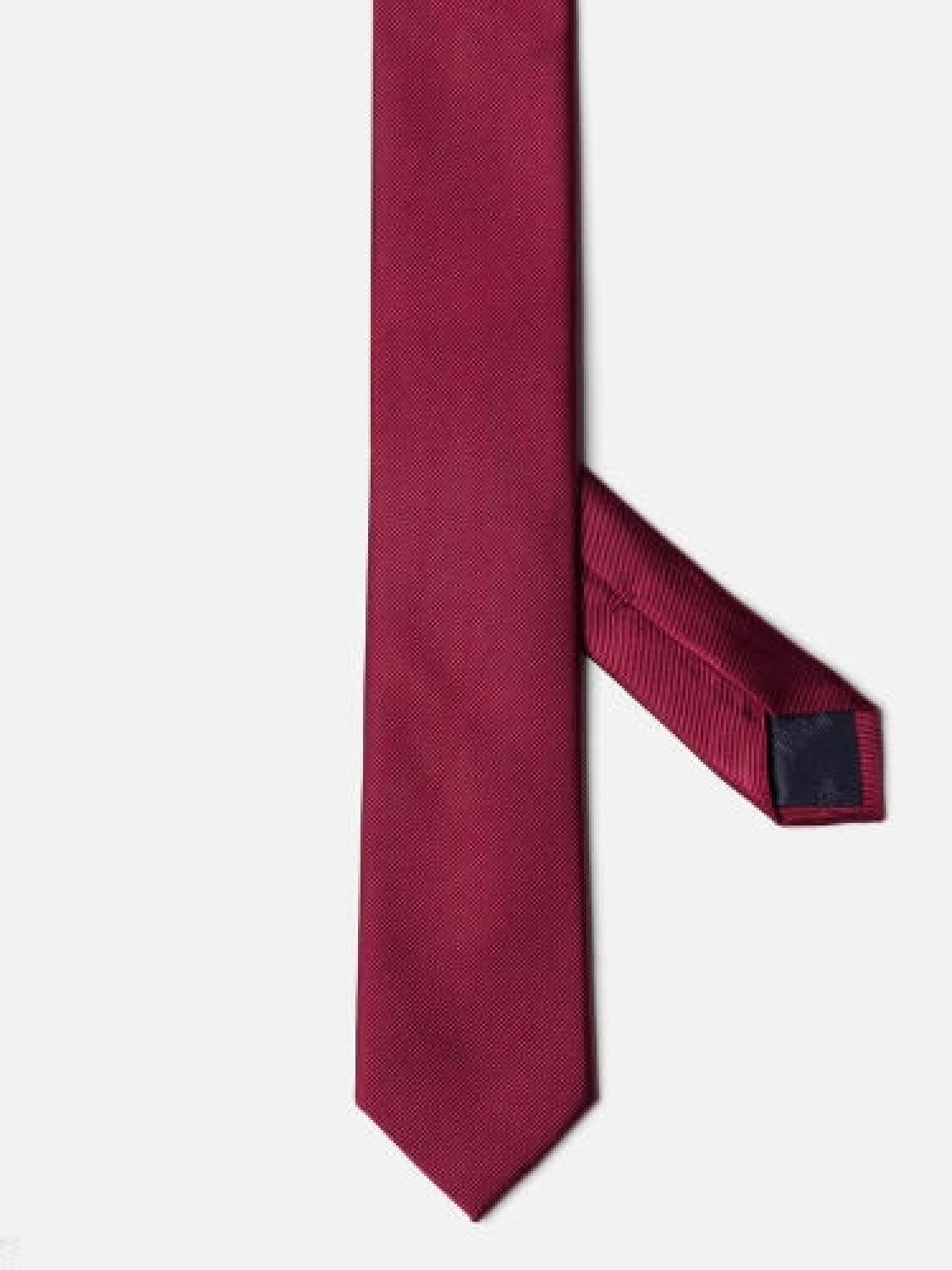 Cravatta Austin slim in seta bordeaux