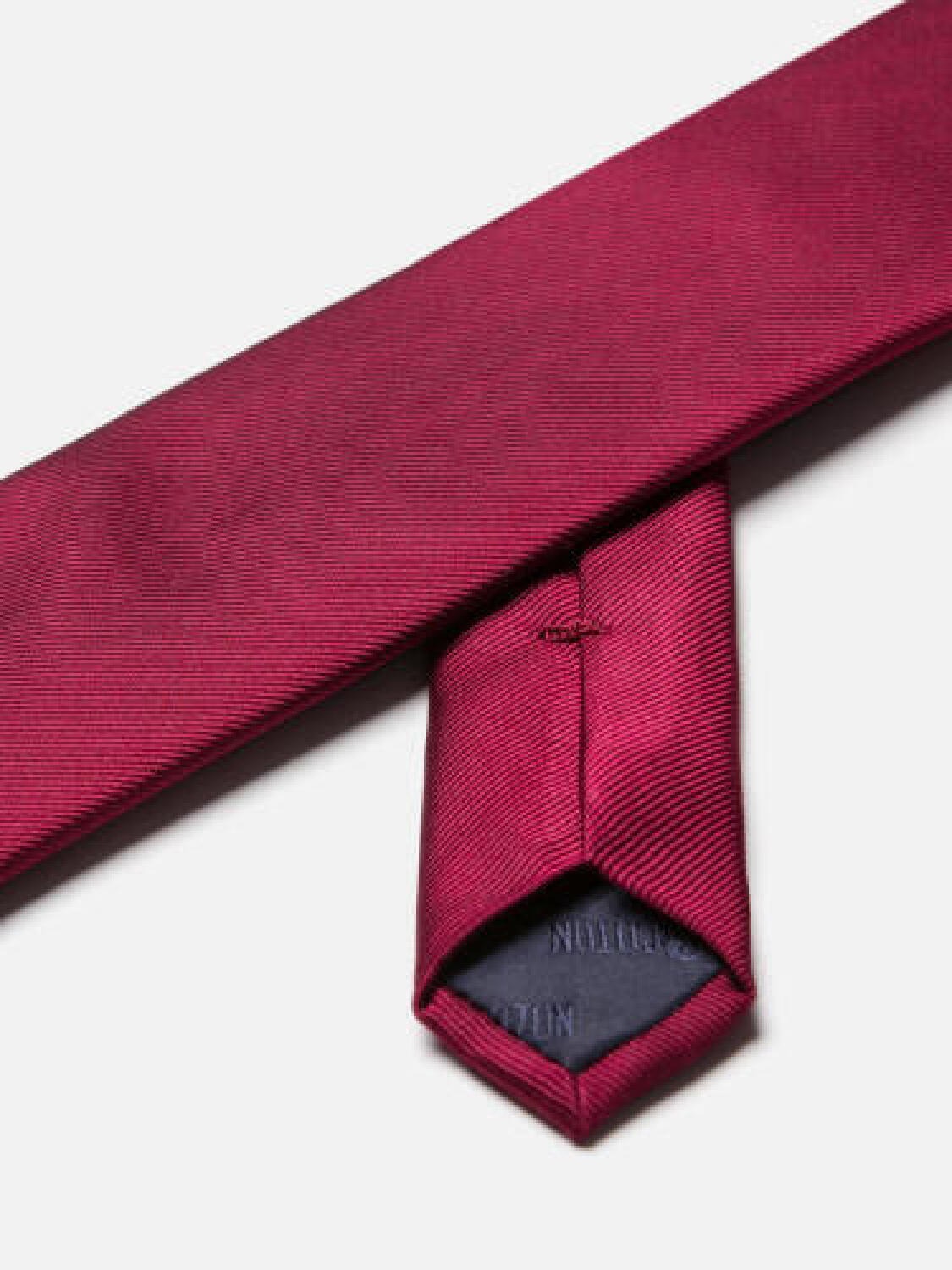 Cravatta Austin slim in seta bordeaux