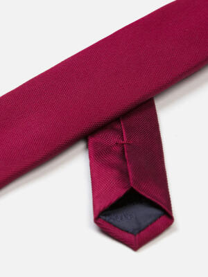 Corbata de seda slim Jay en fucsia