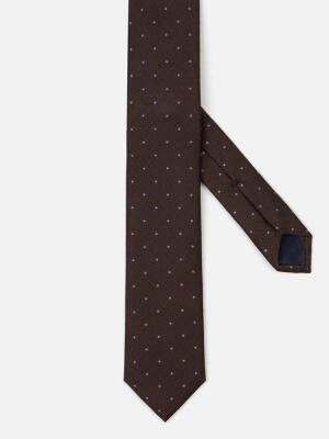 Corbata de seda slim Paolo con lunares