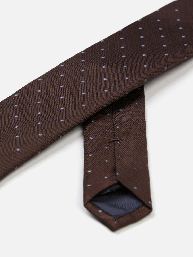 Cravate Slim Paolo en soie à pois