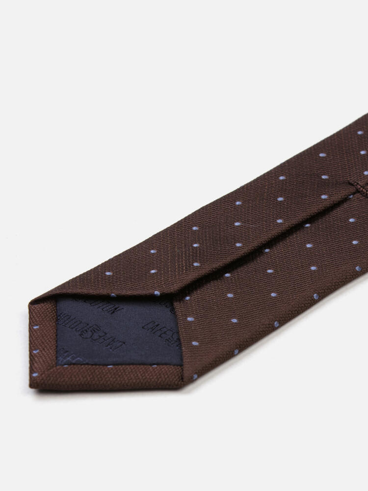 Cravate Slim Paolo en soie à pois