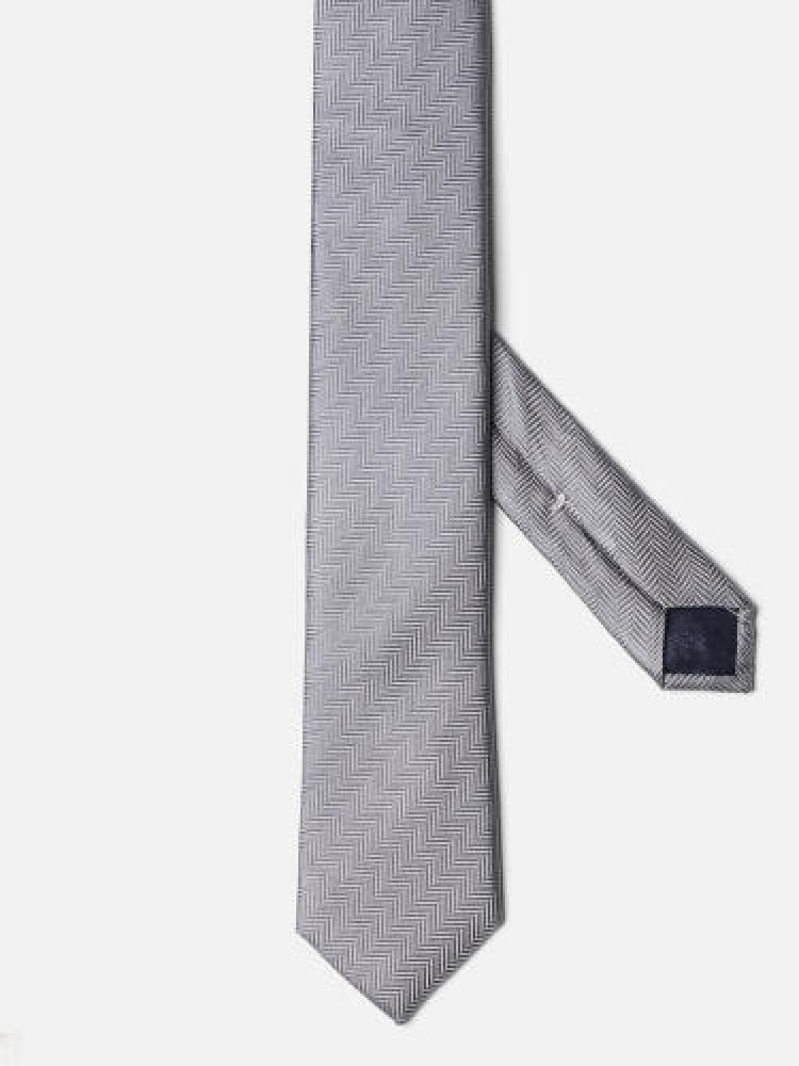 Silvio slanke stropdas in grijze zijde